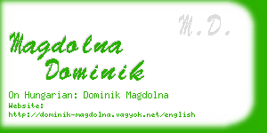 magdolna dominik business card